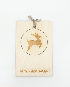 Houten kaart "Hert"