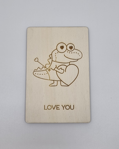 Houten kaart "Sarto Valentijn"