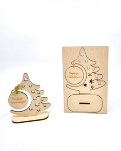 Houten kaart 3D Kerstboom