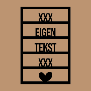 Houten kaart - Eigen tekst