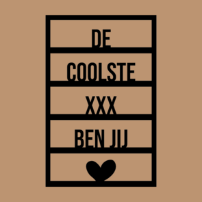 Houten kaart - De coolste... ben jij