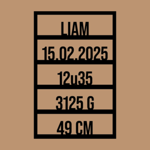 Houten kaart - Geboorte