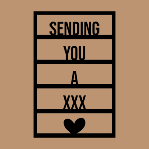 Houten kaart -Sending you a