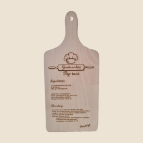 Snijplank met gegraveerd familierecept