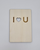 Houten kaart "I love U"
