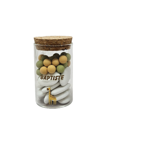 Glazen cilinder met kleurenprint